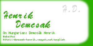 henrik demcsak business card